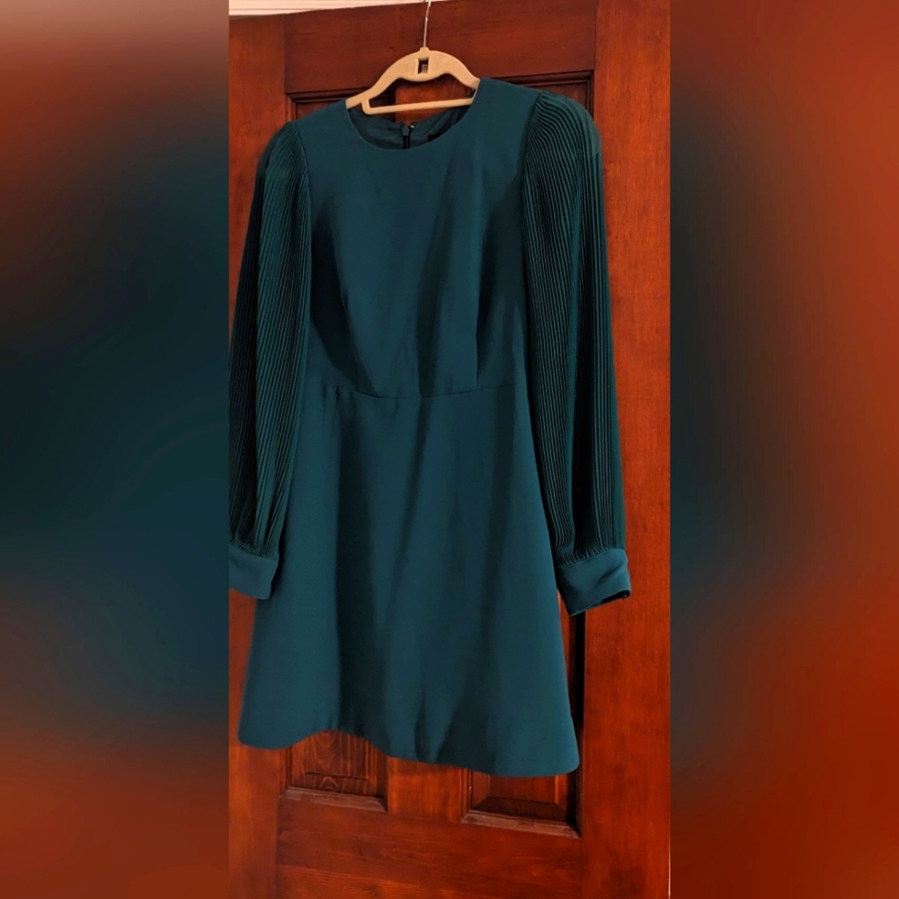 Long sleeve J. Crew dress. Dark teal